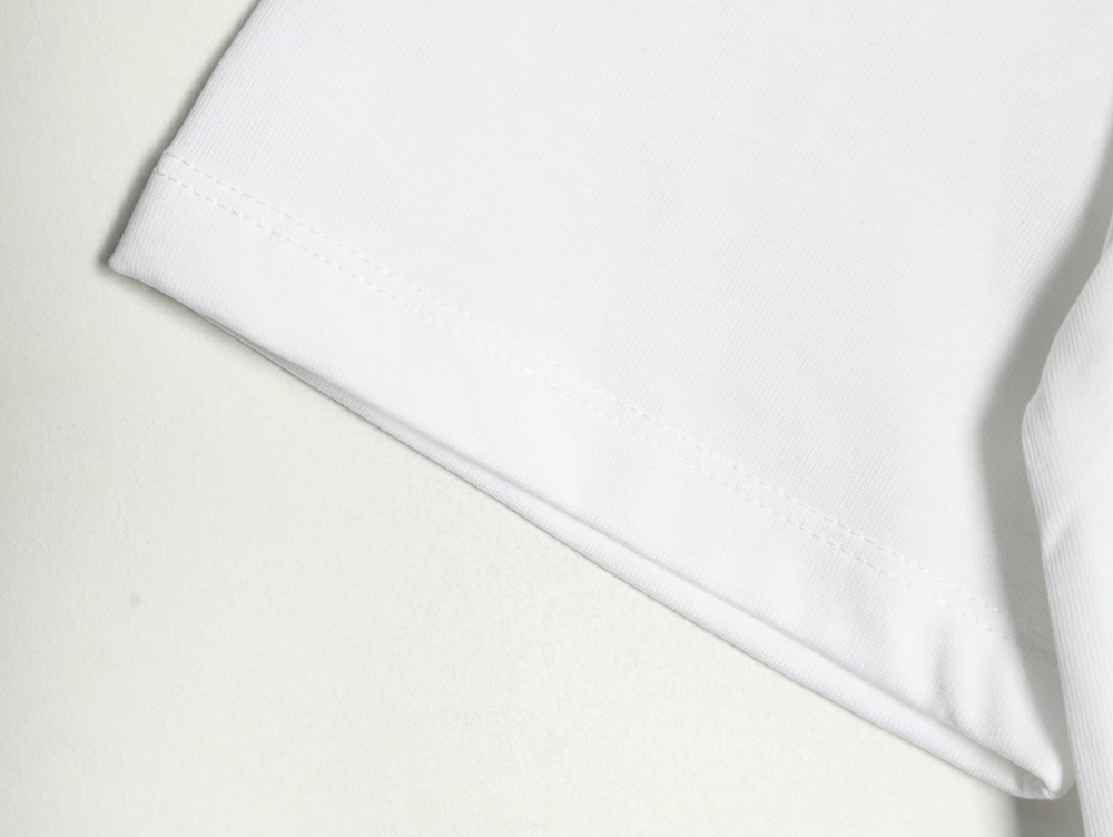 D*or & stone island co-branded embroidered logo short-sleeved t-shirt