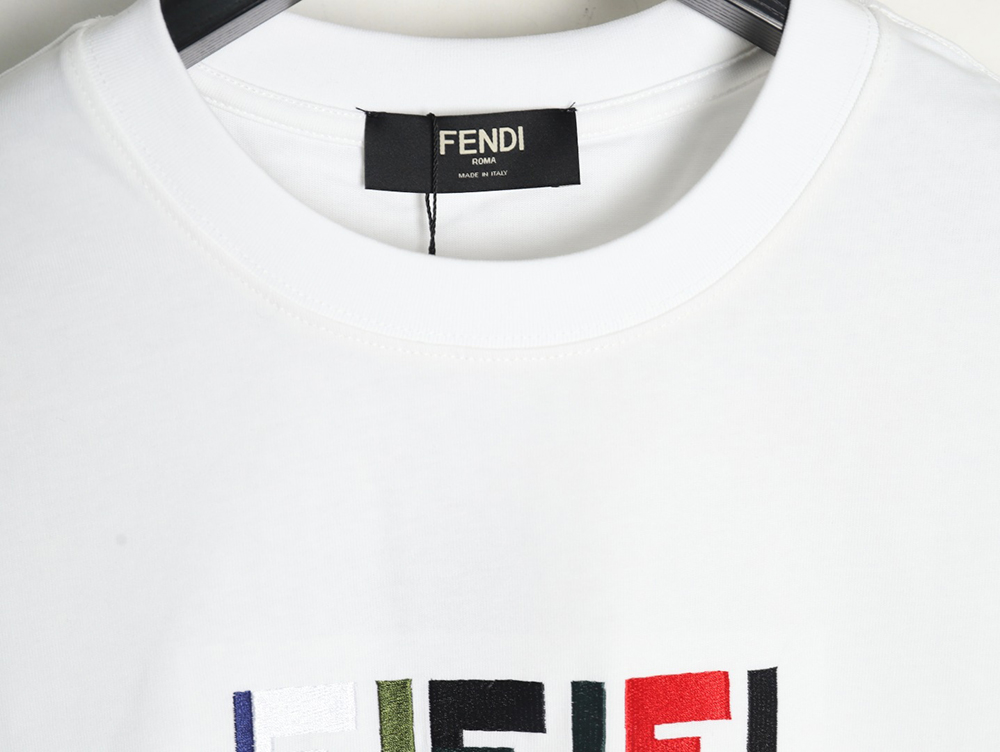 F**di colorful embroidered ff letter pattern short-sleeved t-shirt