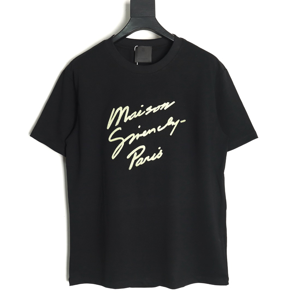 Givenchy embroidered letter logo short-sleeved T-shirt TSK1