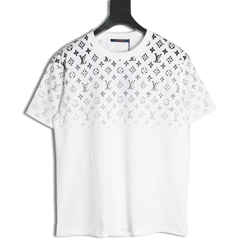 l0*is V*t0n gradient full print monogram short-sleeved t-shirt