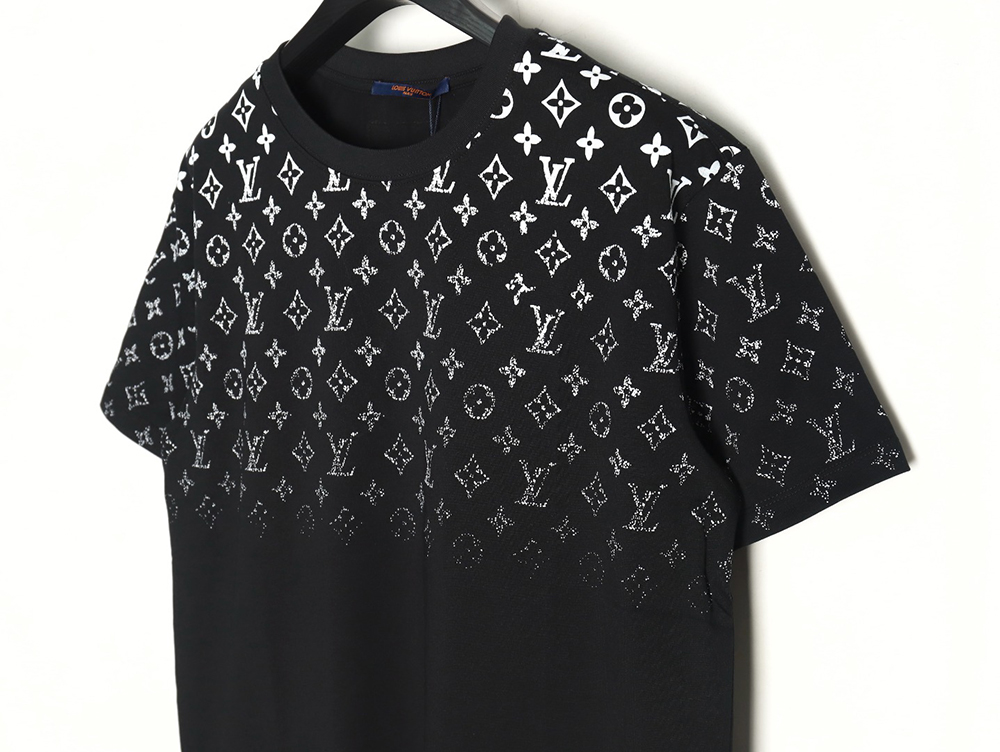 l0*is V*t0n gradient full print monogram short-sleeved t-shirt tsk1