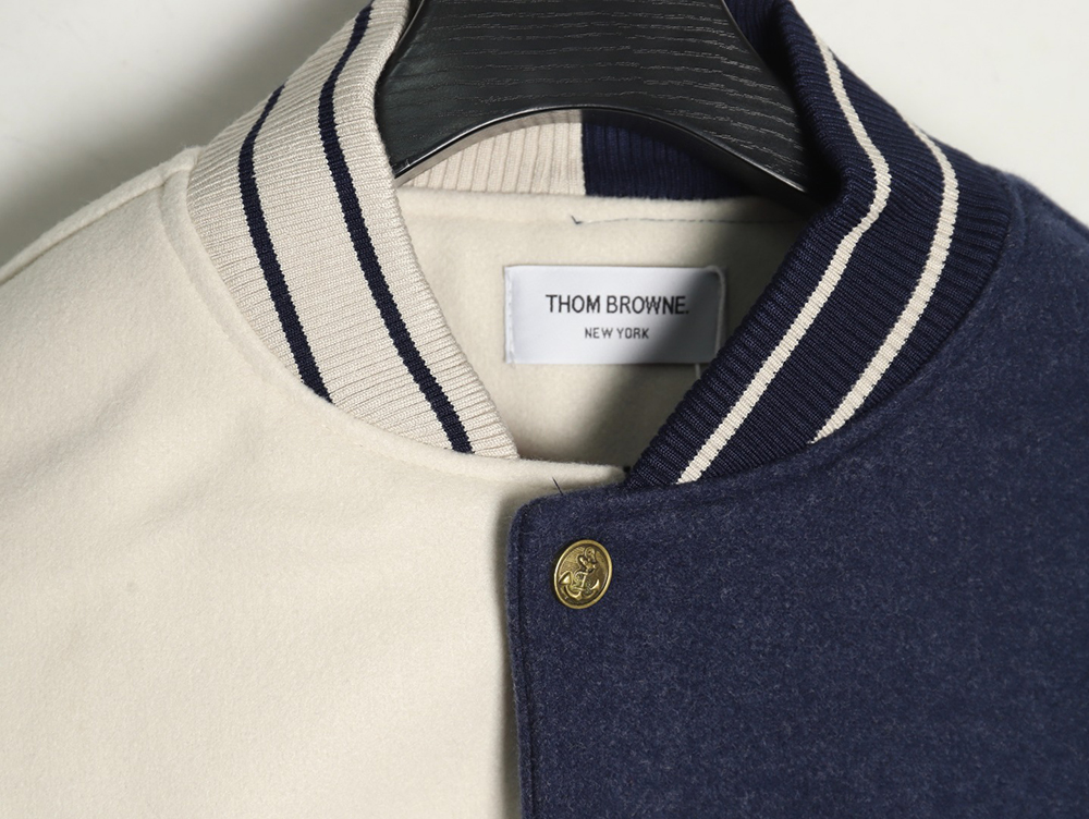 Thom Browne patchwork 4-bar baseball jersey jacket