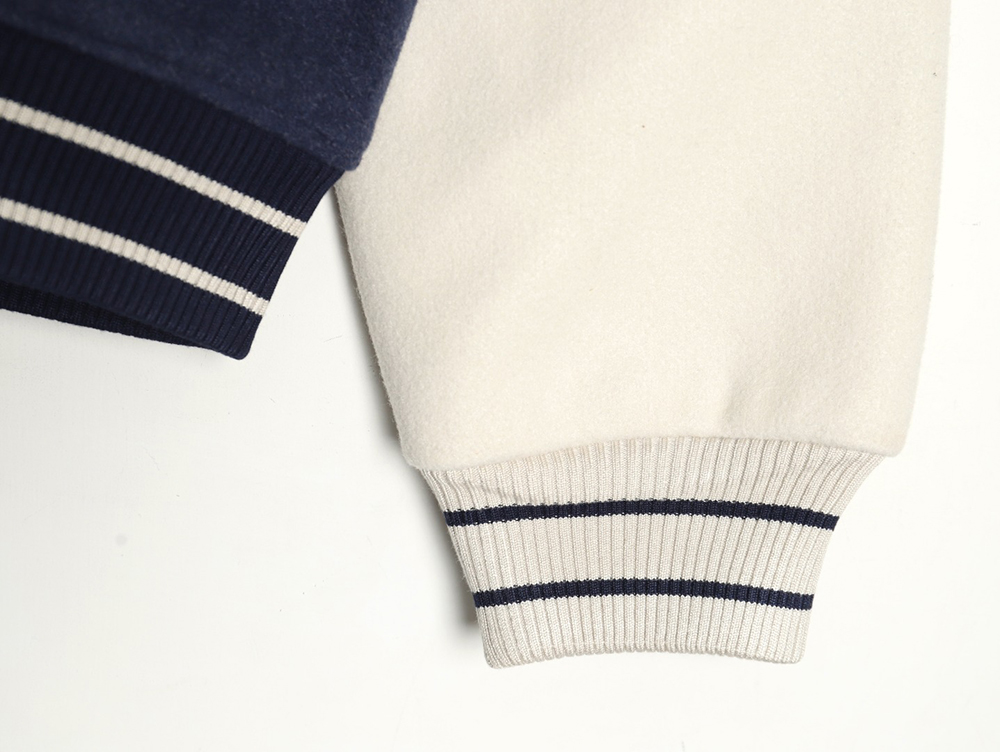 Thom Browne patchwork 4-bar baseball jersey jacket