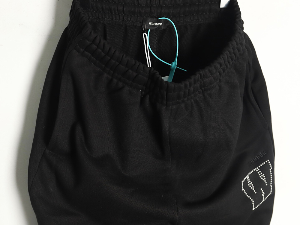 We11 Done Pearl LOGO Rhinestone Casual Pants