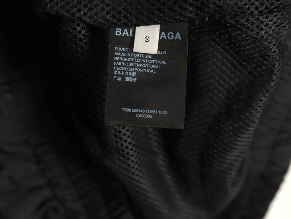 Ba*len*cia*ga double hook embroidery color block stand collar jacket