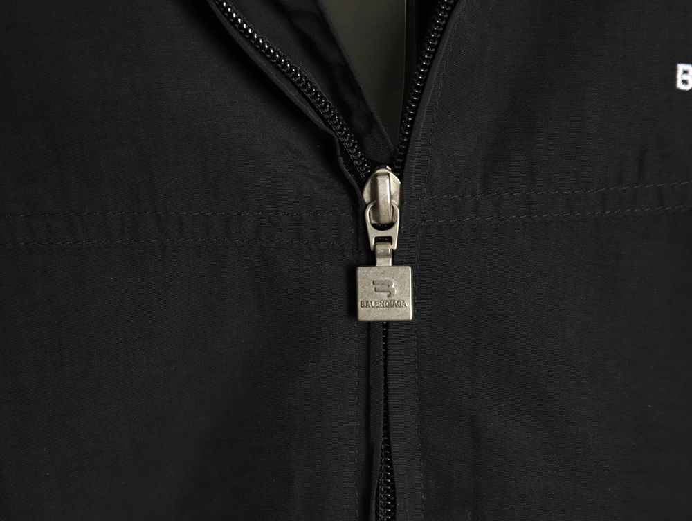 Ba*len*cia*ga double hook embroidery color block stand collar jacket