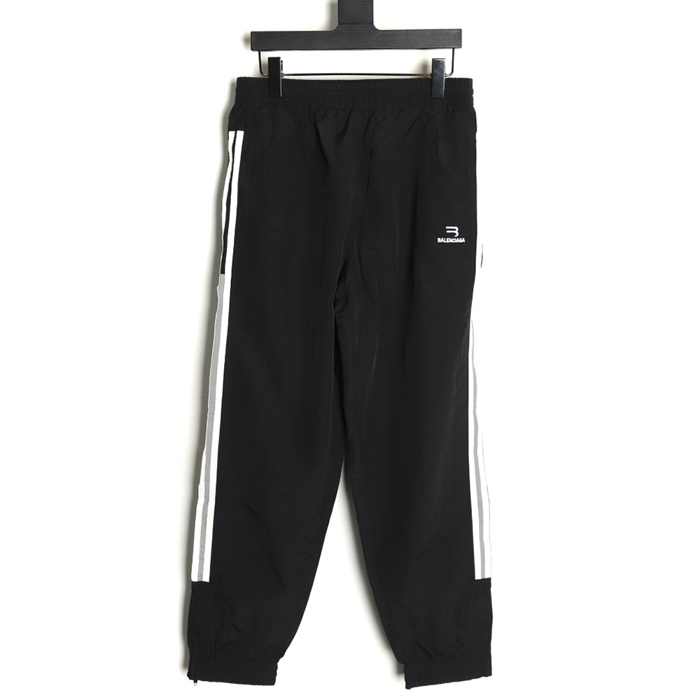 Ba*len*cia*ga double hook embroidered colorblock trousers