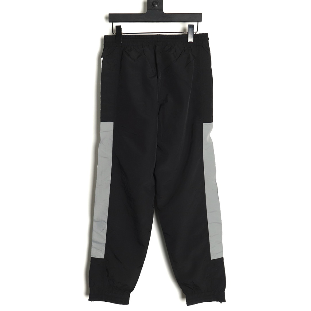 Ba*len*cia*ga double hook embroidered colorblock trousers