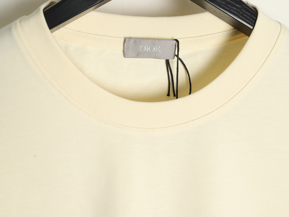 D*or cursive embroidered letters short-sleeved t-shirt tsk1