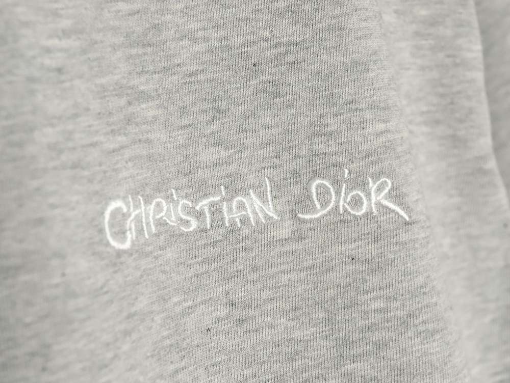 D*or cursive embroidered letters short-sleeved t-shirt tsk2