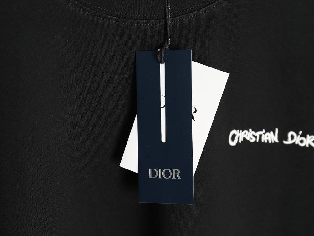 D*or cursive embroidered letters short-sleeved t-shirt tsk4