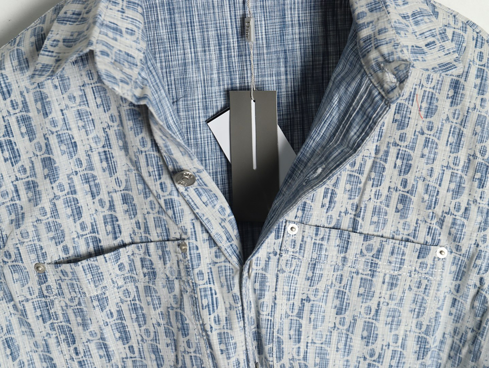 D*or classic all over print monogram denim shirt jacket