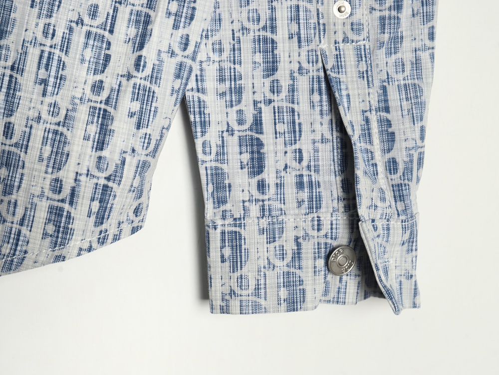 D*or classic all over print monogram denim shirt jacket