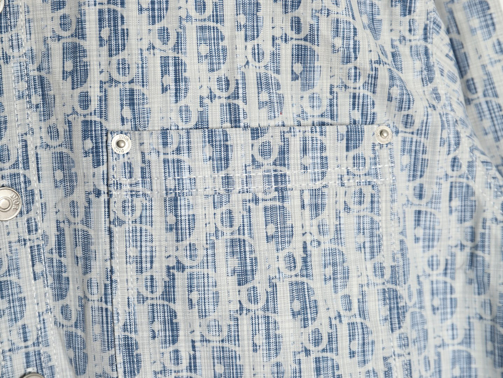 D*or classic all over print monogram denim shirt jacket