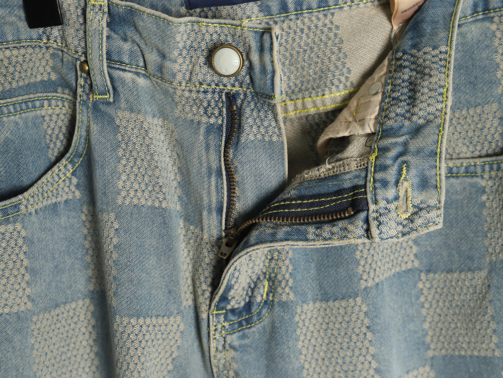 l0*is V*t0n checkerboard jeans