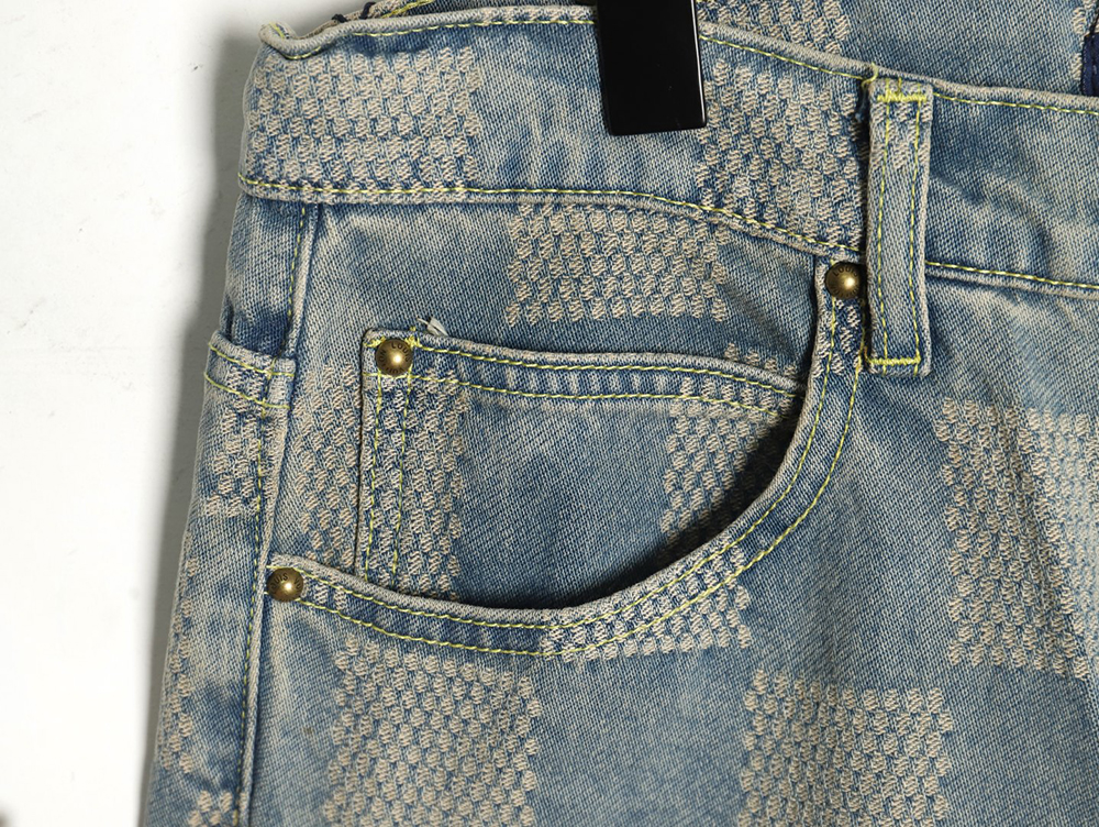 l0*is V*t0n checkerboard jeans