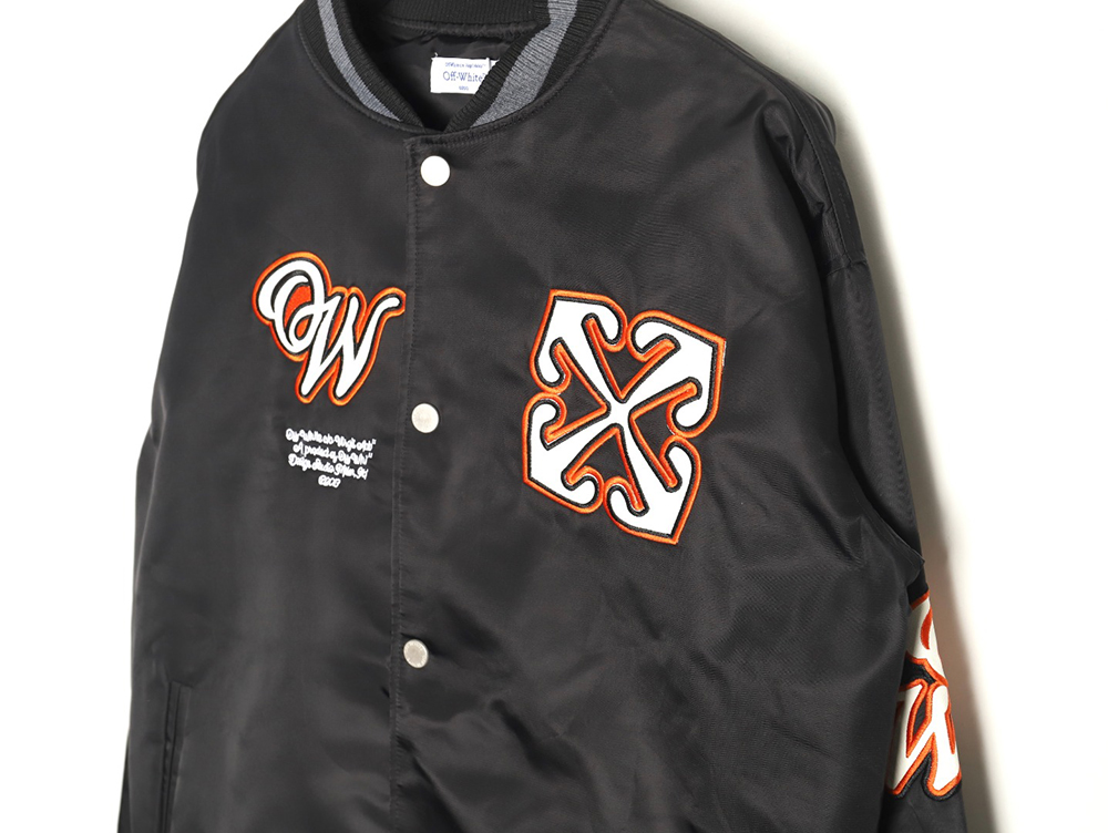 Off-White Golf Capsule Arrow Logo Baseball Jacket