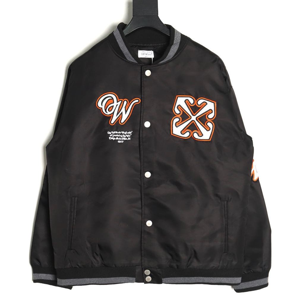 Off-White Golf Capsule Arrow Logo Baseball Jacket