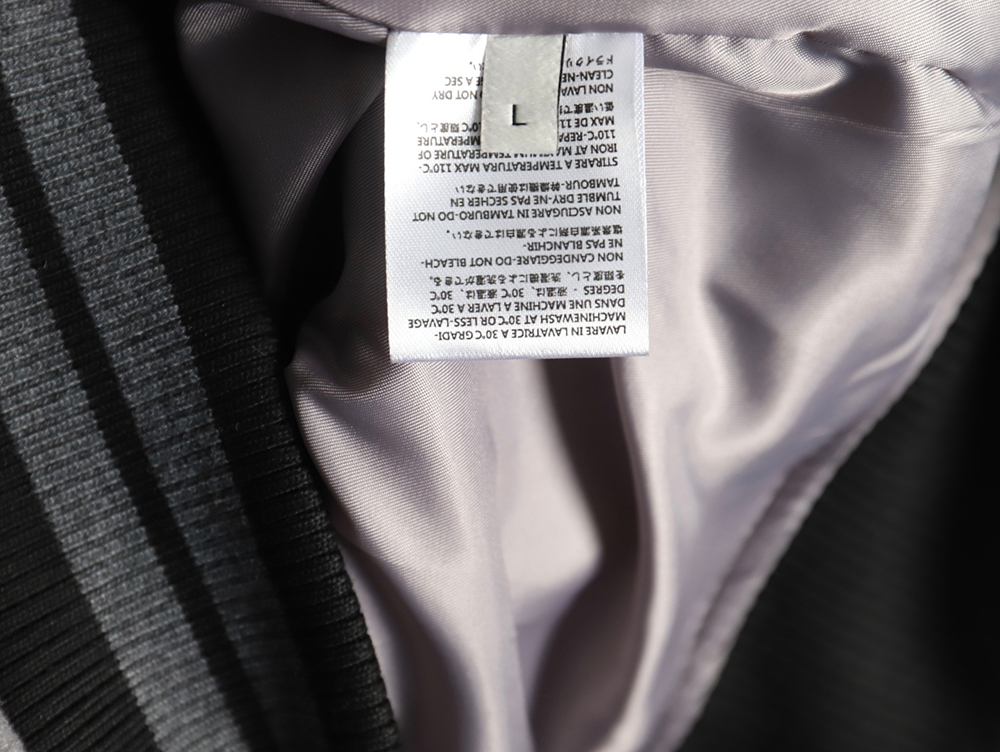 Off-White Demon Towel Embroidery Joint Baseball Jacket