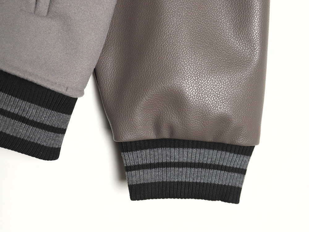 Off-White Demon Towel Embroidery Joint Baseball Jacket