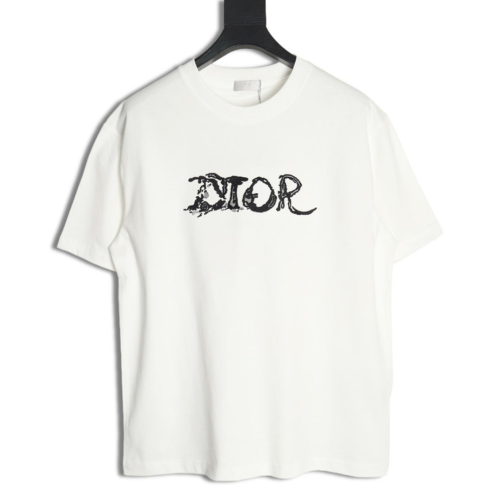 D*or lettering embroidered short sleeve t-shirt