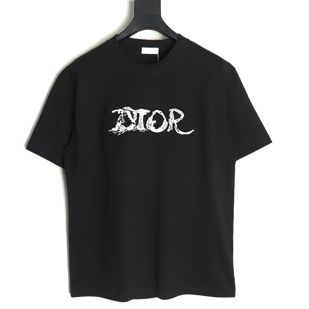 D*or lettering embroidered short sleeve t-shirt