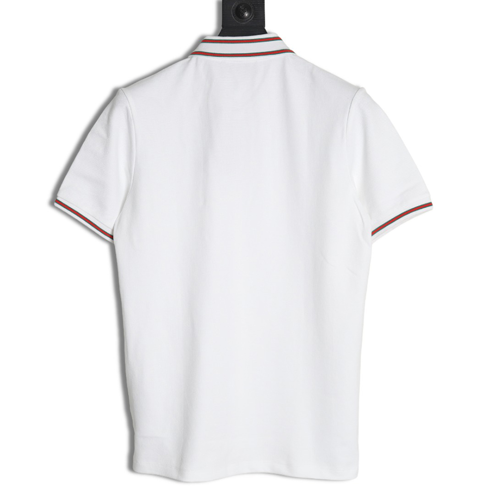 G*u*i neck lettering short sleeve polo shirt