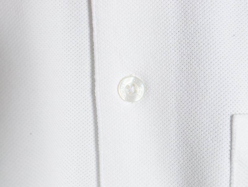 G*u*i neck lettering short sleeve polo shirt