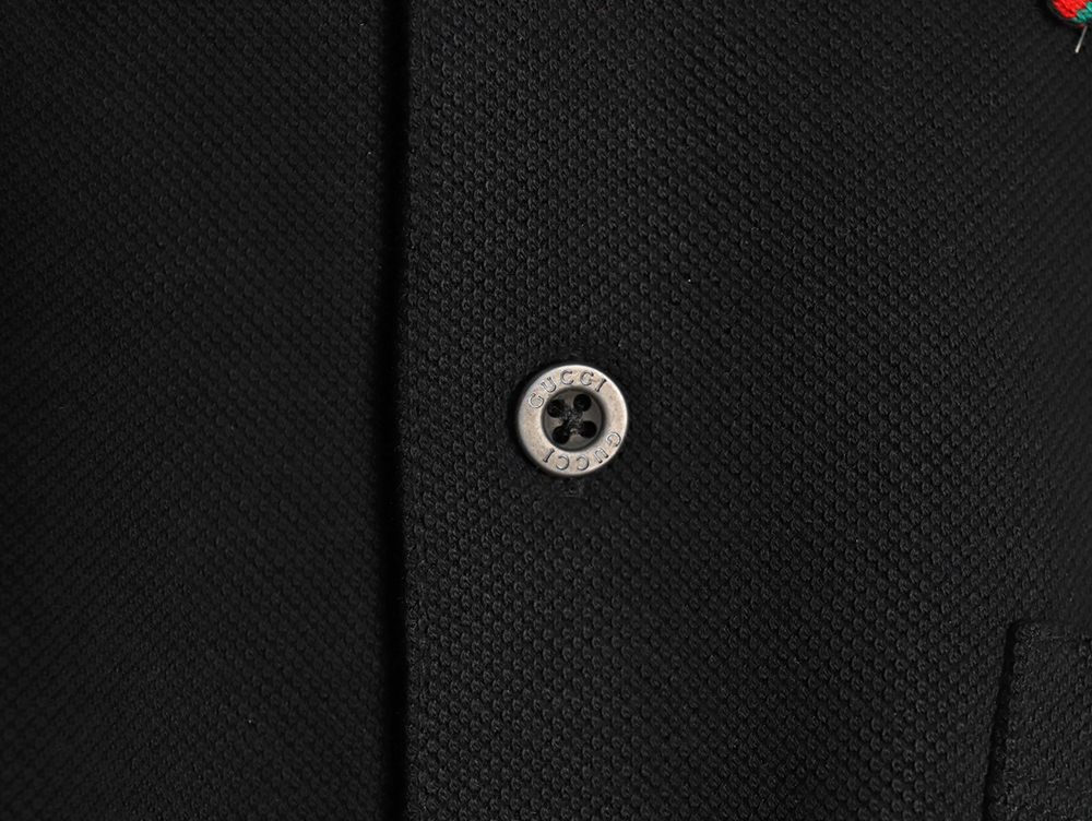 G*u*i neck lettering short sleeve polo shirt tsk1