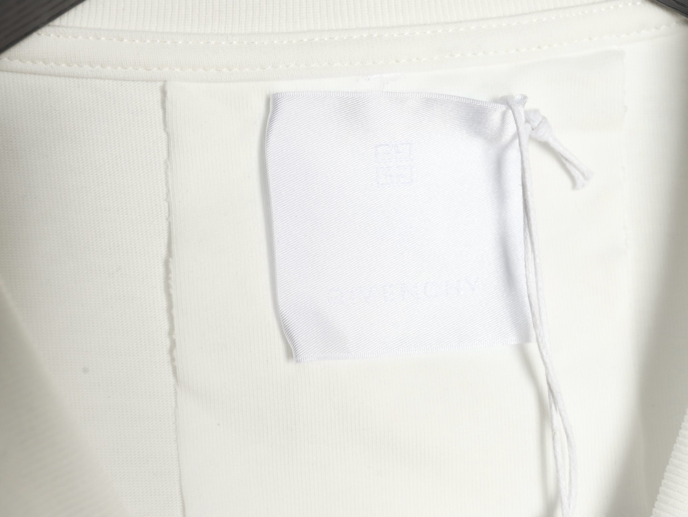 Givenchy hollow arc letter embroidered short-sleeved T-shirt