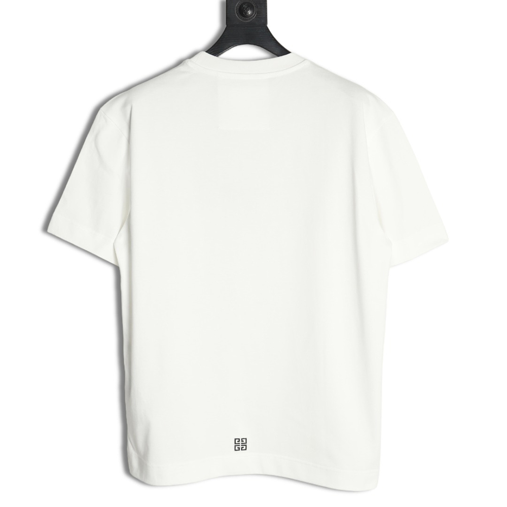 Givenchy hollow arc letter embroidered short-sleeved T-shirt