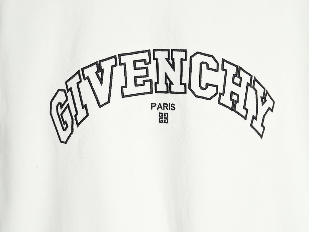 Givenchy hollow arc letter embroidered short-sleeved T-shirt