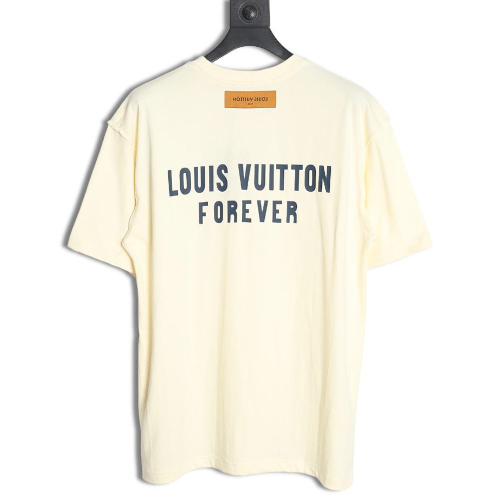 l0*is V*t0n fake pocket letter printed short sleeves