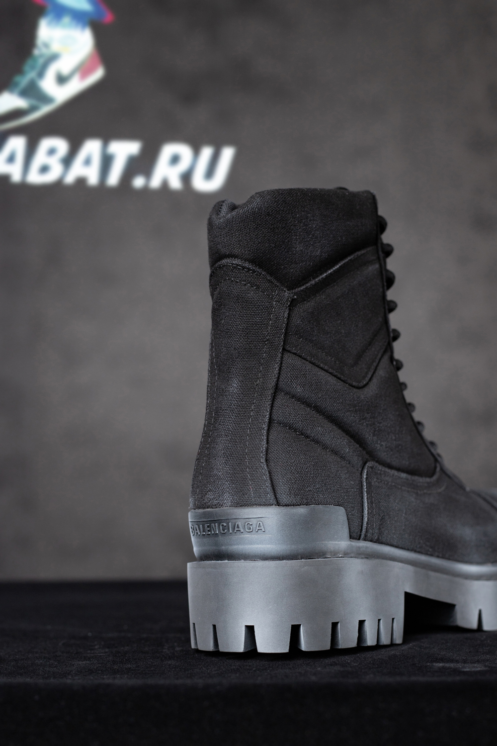 Ba*len*cia*ga lace-up combat boots