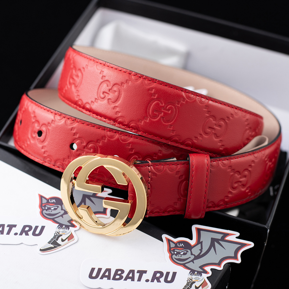 G*u*i interlocking double g buckle belt 813008