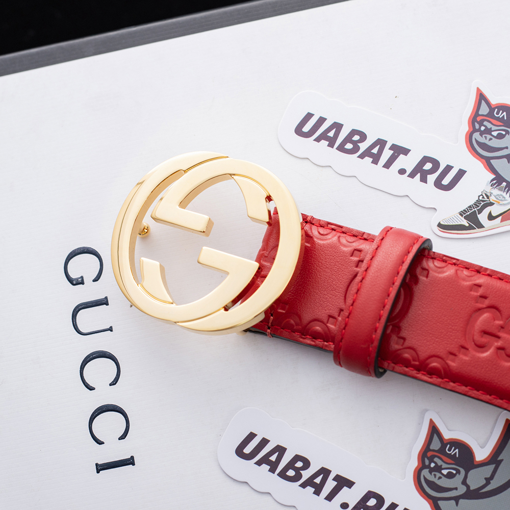 G*u*i interlocking double g buckle belt 813008