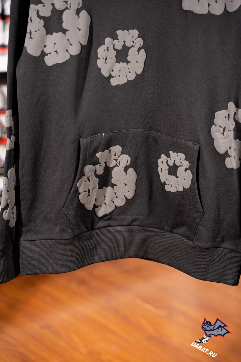 Denim Tears Cotton Wreath Hoodie Black