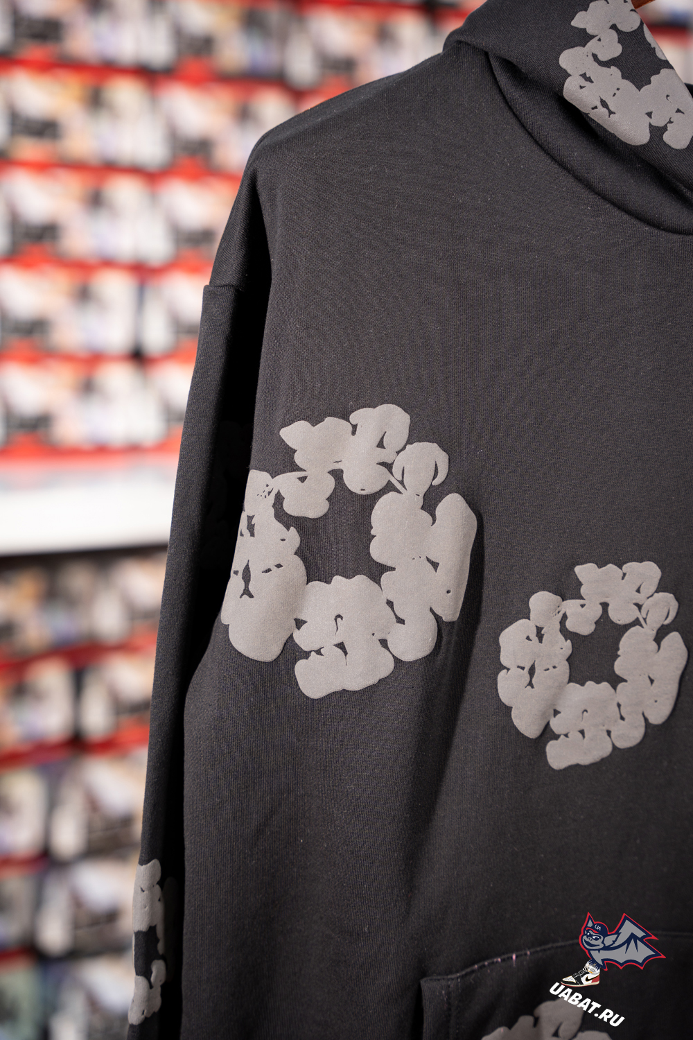 Denim Tears Cotton Wreath Hoodie Black