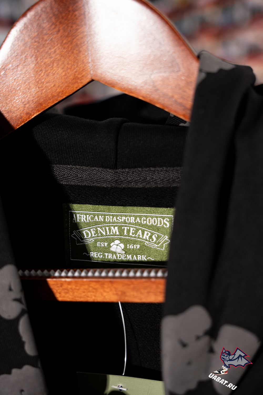 Denim Tears Cotton Wreath Hoodie Black