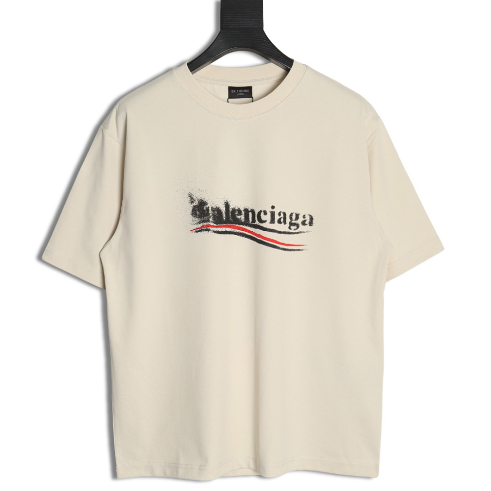 Ba*len*cia*ga blurred coke print short sleeve t-shirt
