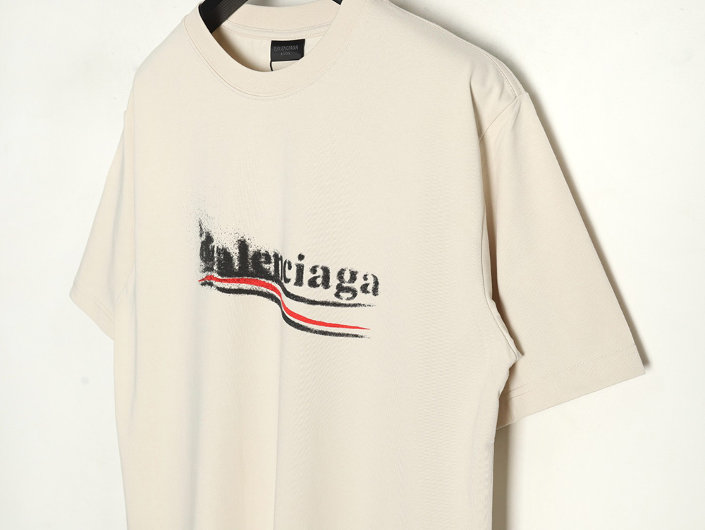 Ba*len*cia*ga blurred coke print short sleeve t-shirt