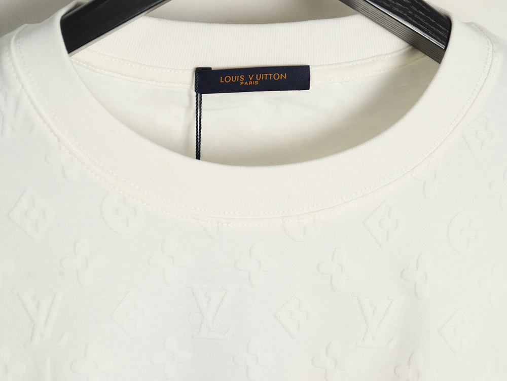 l0*is V*t0n full print monogram dark pattern jacquard short sleeve t-shirt