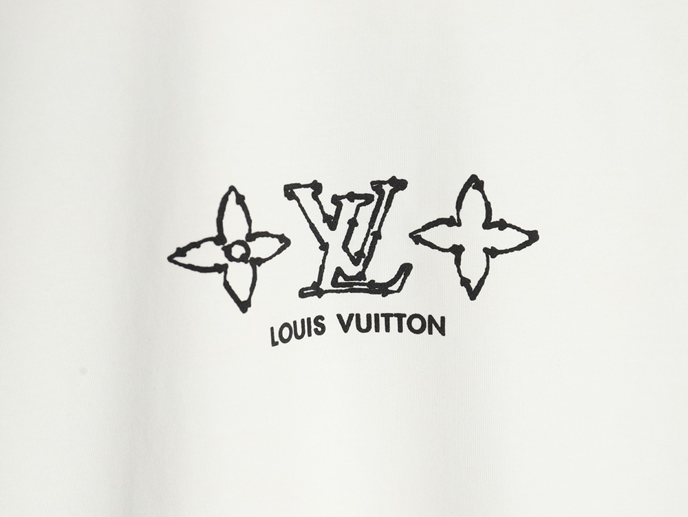 l0*is V*t0n four-leaf clover and back logo print short-sleeved t-shirt