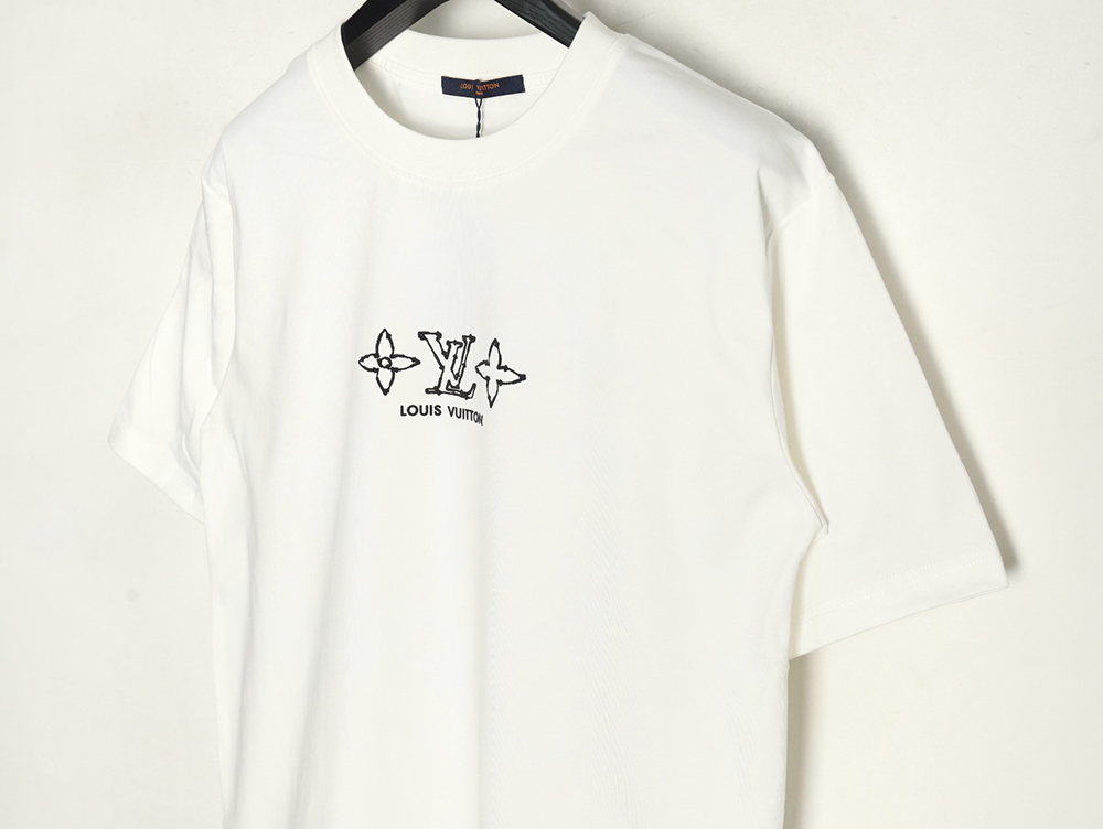 l0*is V*t0n four-leaf clover and back logo print short-sleeved t-shirt