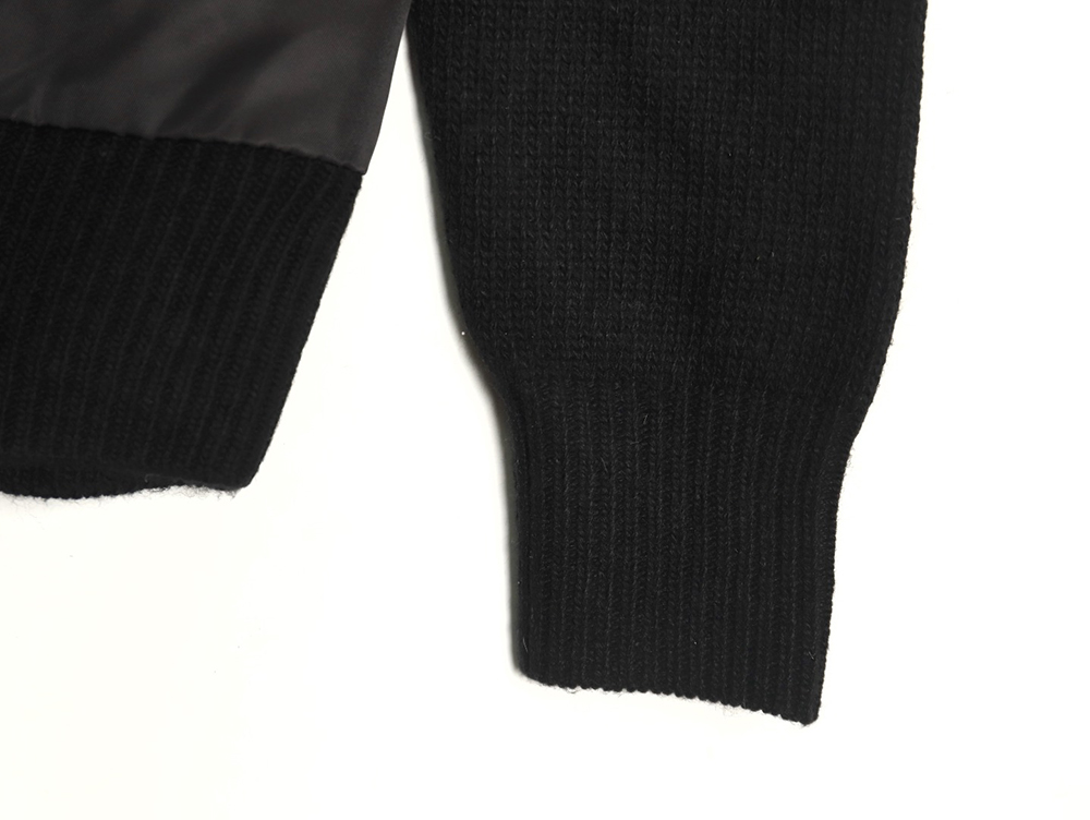 Pra*a wool paneled nylon hooded jacket