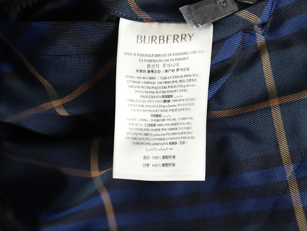 B**rry war horse embroidered check reversible zip jacket