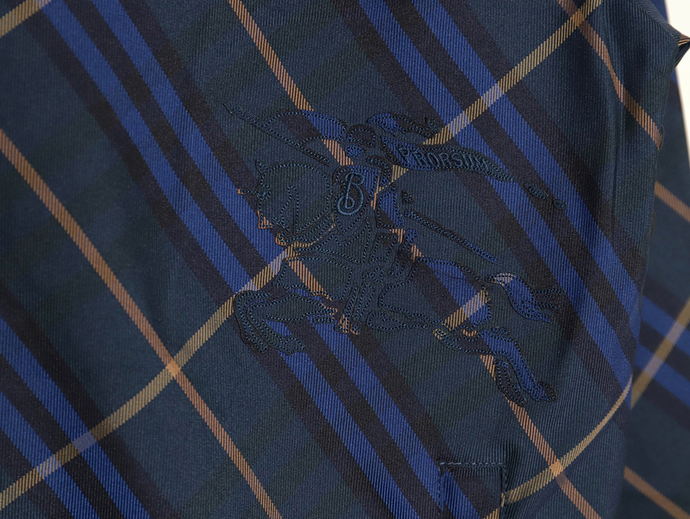 B**rry war horse embroidered check reversible zip jacket