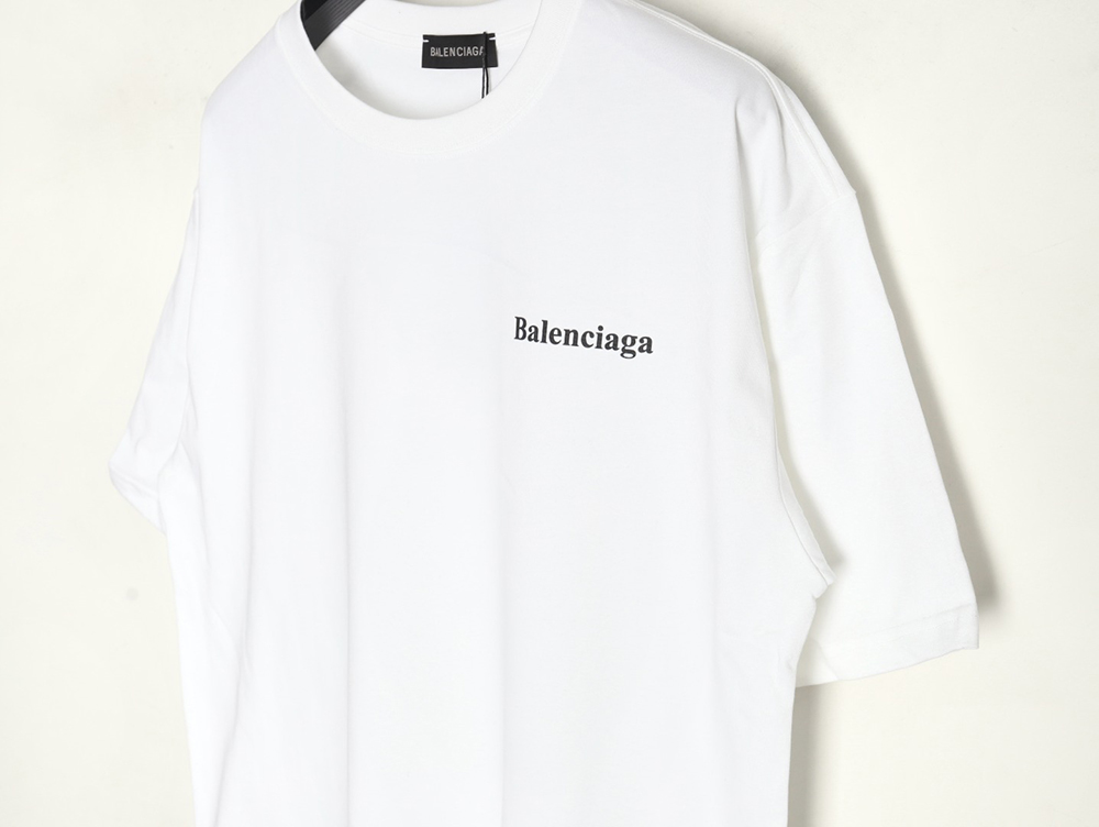 Ba*len*cia*ga lettering print short sleeves