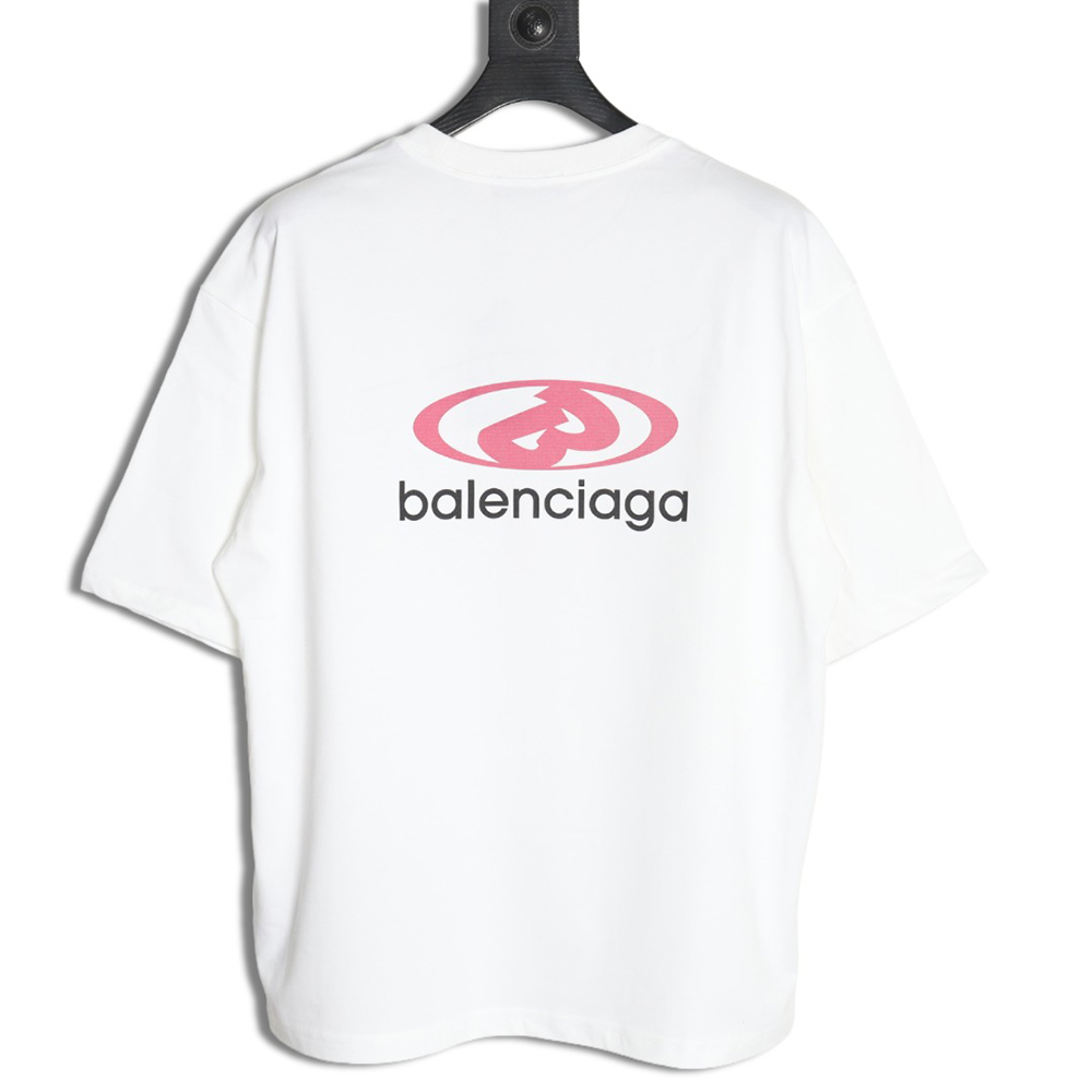 Ba*len*cia*ga lettering print short sleeves
