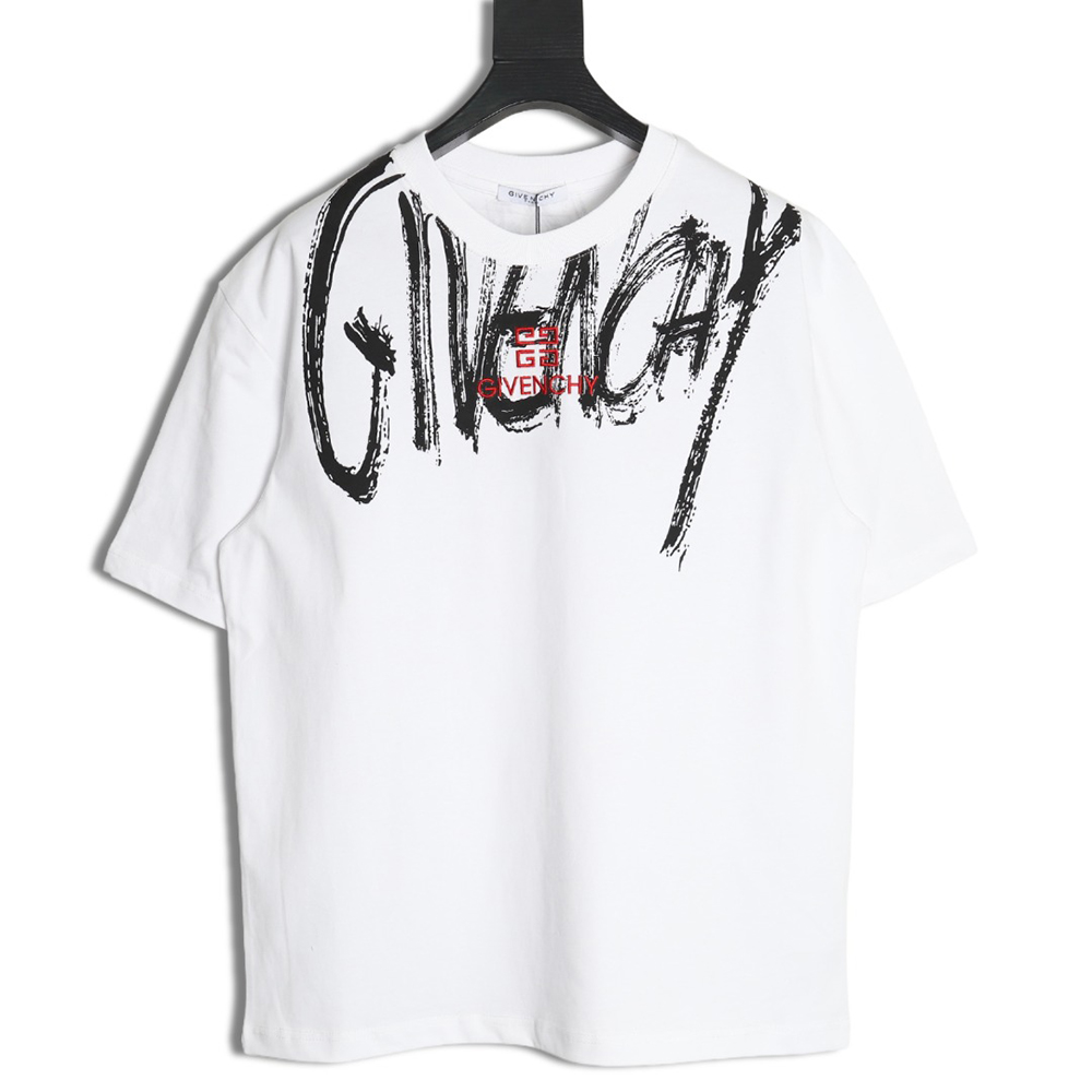Givenchy graffiti lettering embroidered logo short sleeve